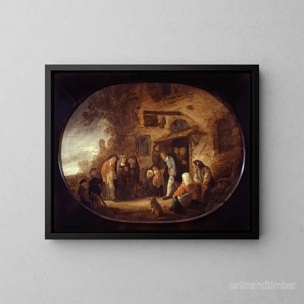 Reproduktion av målningen La mariée de mai - Isaac van Ostade