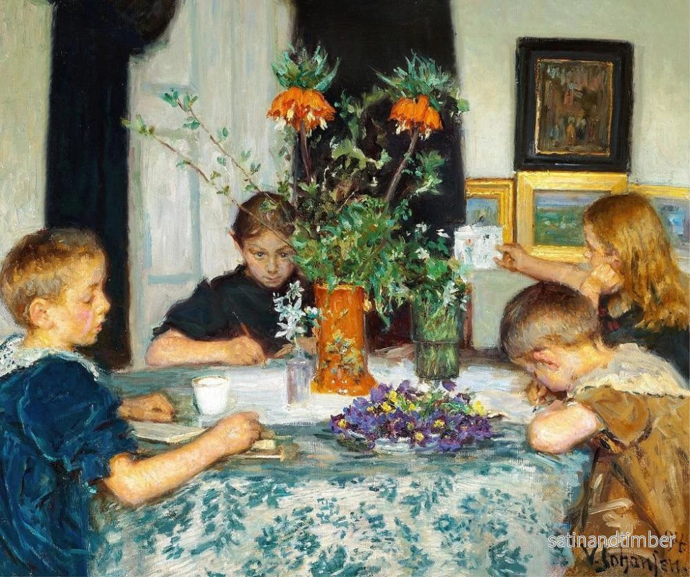 Reproduktion av målningen av vårblommor - Viggo Johansen - Bild 2