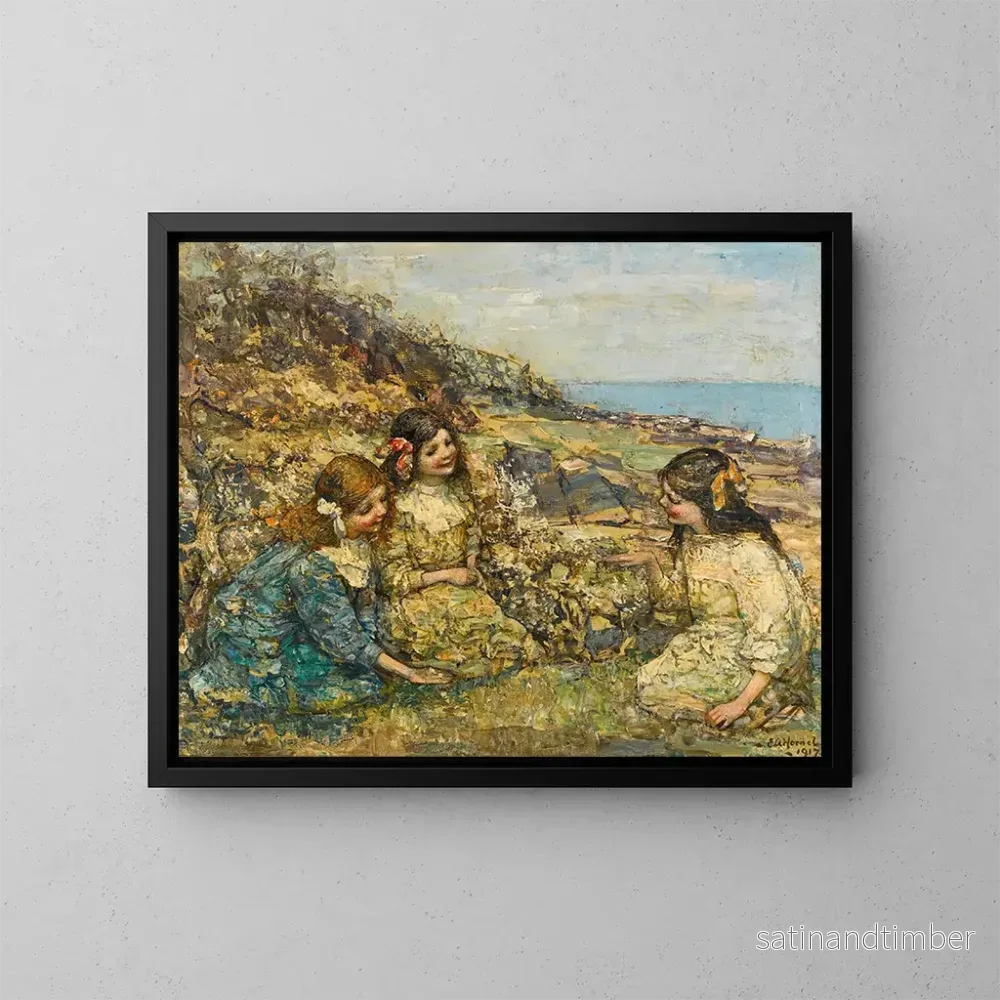 Reproduktion av målningen Souffler le pissenlit - Edward Atkinson Hornel