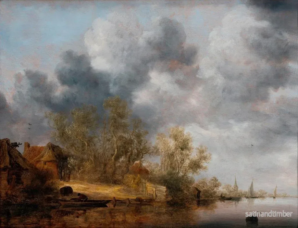 Reproduktion av målningen En nederländsk strand - Salomon van Ruysdael - Bild 2