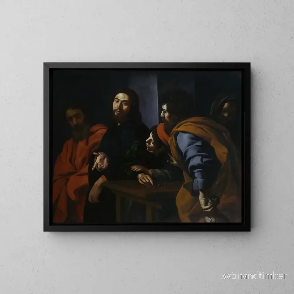 Reproduktion av målningen L'Appel de saint Matthieu - Giovanni Battista Caracciolo