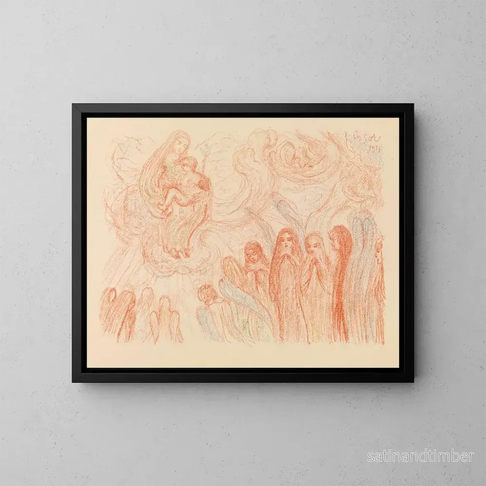 Reproduktion av målningen Änglarna älskar Maria - James Ensor