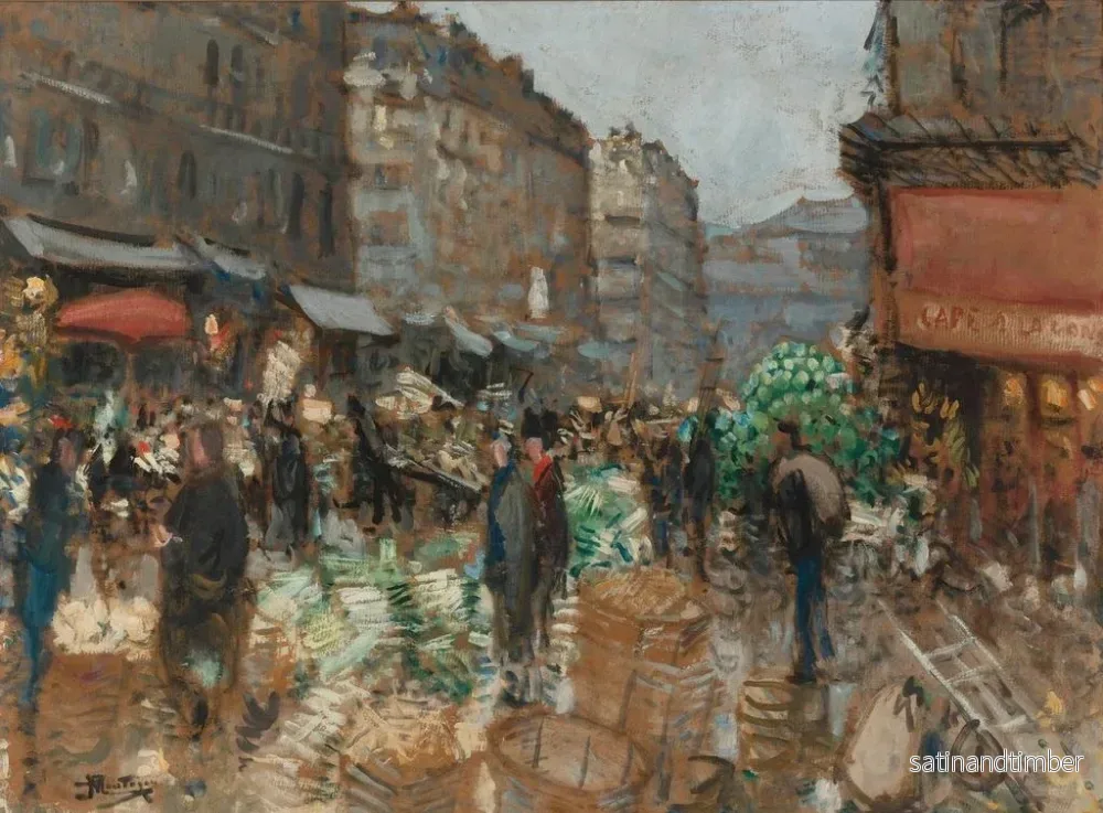 Reproduktion av målningen Les Halles anciennes - Pierre-Eugène Montzin - Bild 2