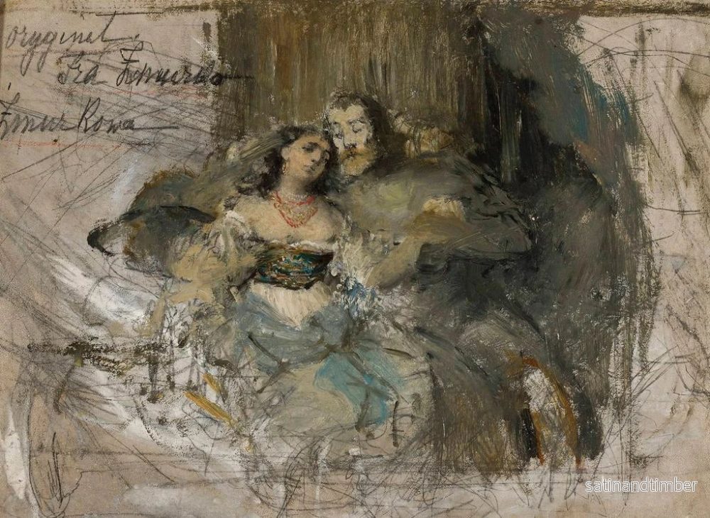 Reproduktion av målningen Kazimierz och Esterka - Franciszek Żmurko - Bild 2