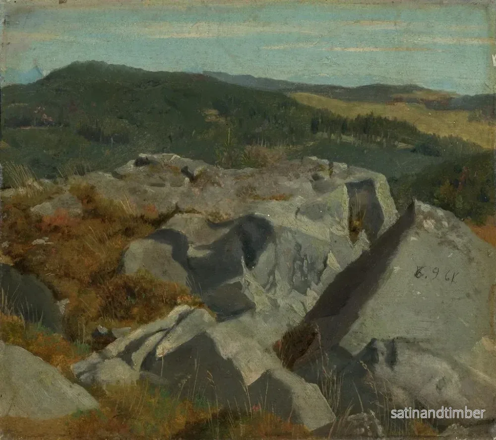 Reproduktion av målningen Vue sur des rochers et des cimes - Hans Thoma - Bild 2