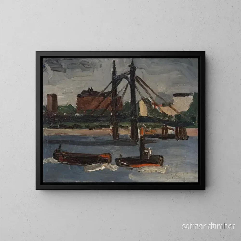 Reproduktion av målningen La Tamise à Battersea – Christopher Wood Reproduktion av målningen La Tamise à Battersea – Christopher Wood