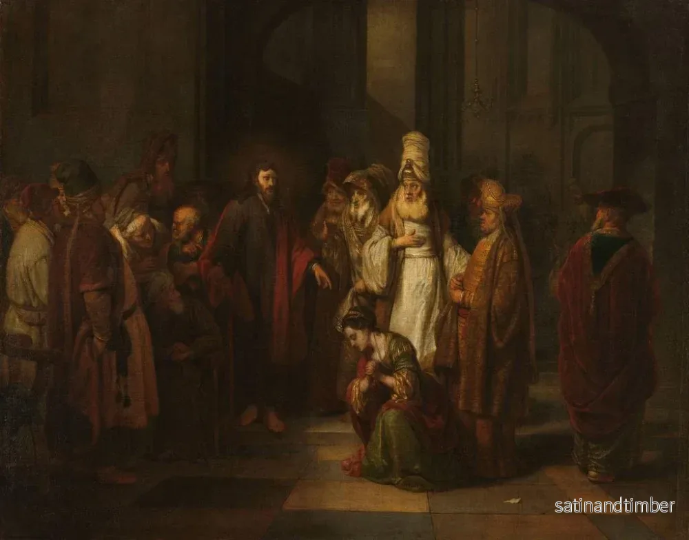 Reproduktion av målningen av Jesus och den adulteresska kvinnan - Gerbrand van den Eeckhout - Bild 2