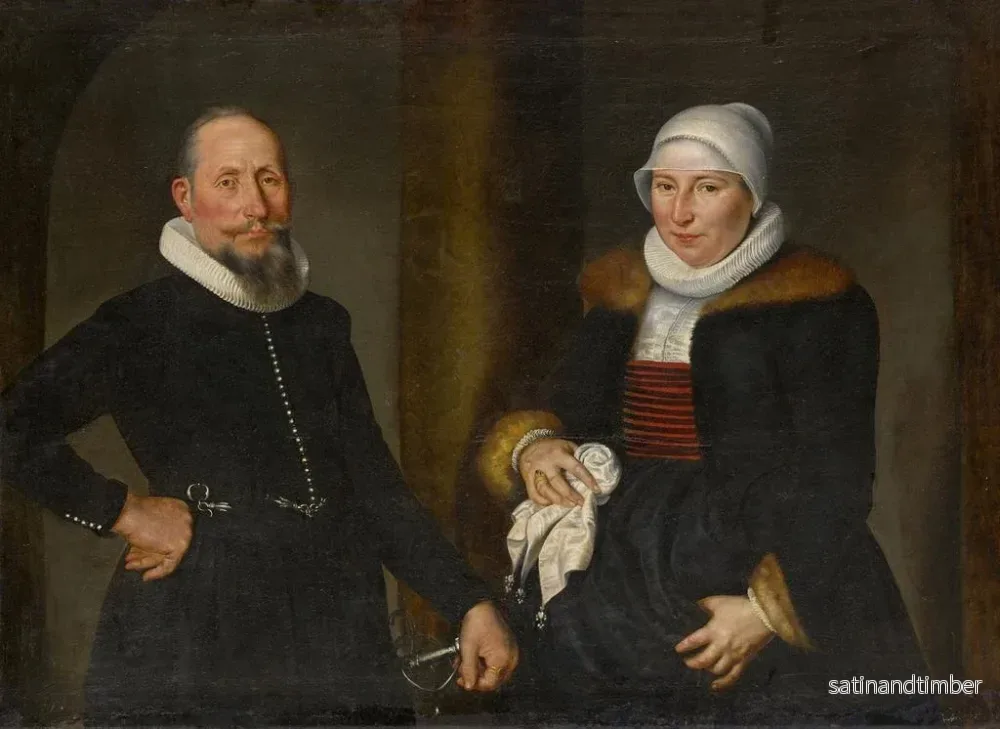 Reproduktion av målningen Dubbelporträtt av Lienhard Ltzelmann och hans fru Margreth Wohnlich - Bartholomäus Sarburgh - Bild 2