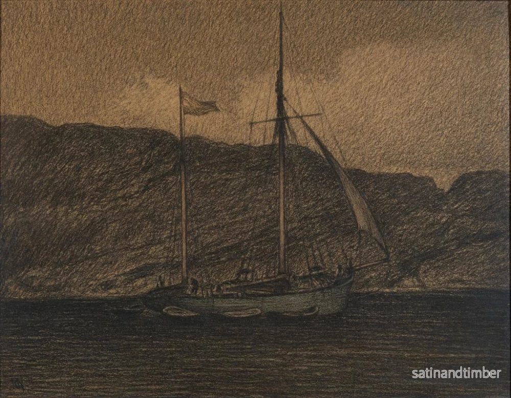 Reproduktion av målningen Båt av fiskare - Karl Nordström - Bild 2