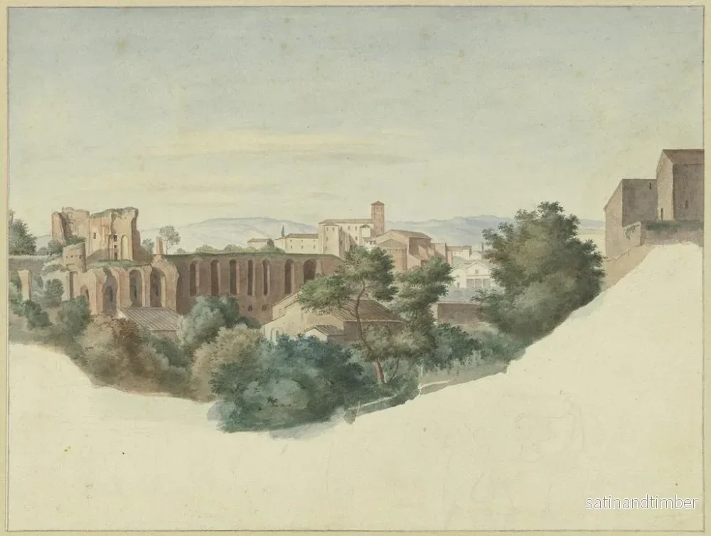 Reproduktion av målningen Vue de SS Giovanni e Paolo à Rome - Friedrich von Olivier - Bild 2
