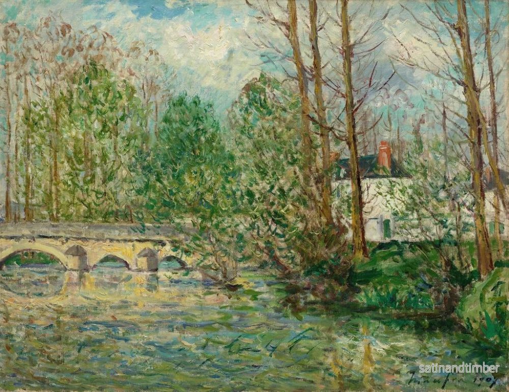 Reproduktion av målningen av vårlandskap i Lavardin, Loir-et-Cher - Maxime Maufra - Bild 2