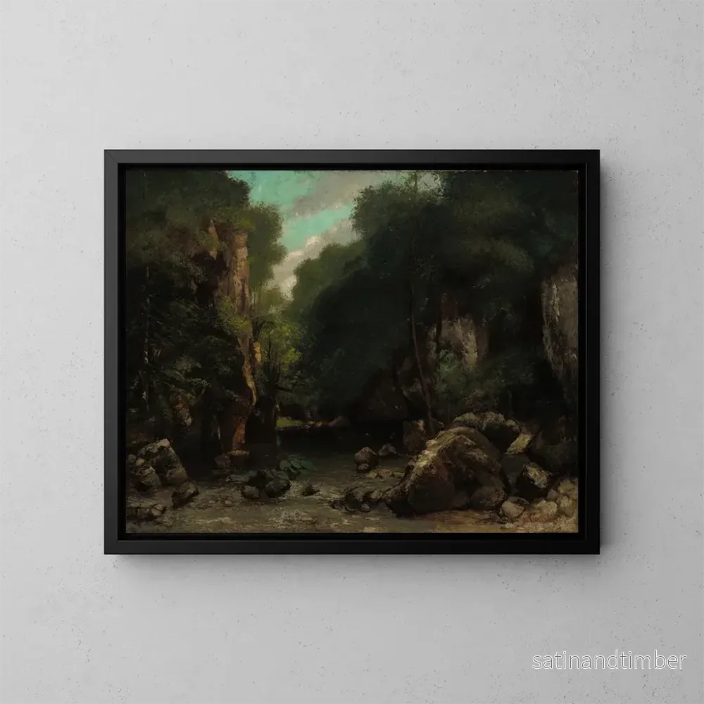 Reproduktion av målningen La vallée des Puits Noirs - Gustave Courbet