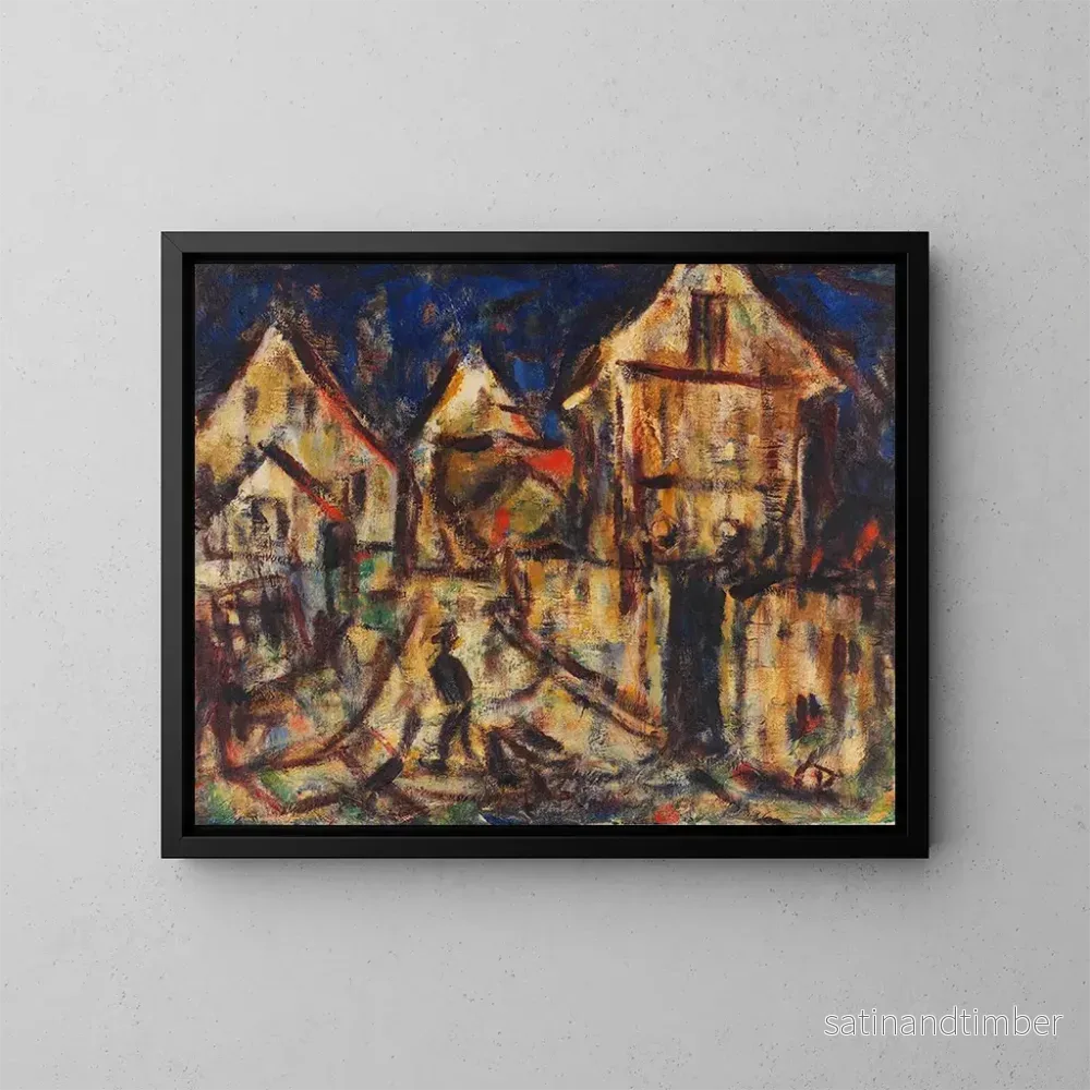 Reproduktion av målningen Maison à Soest - Christian Rohlfs