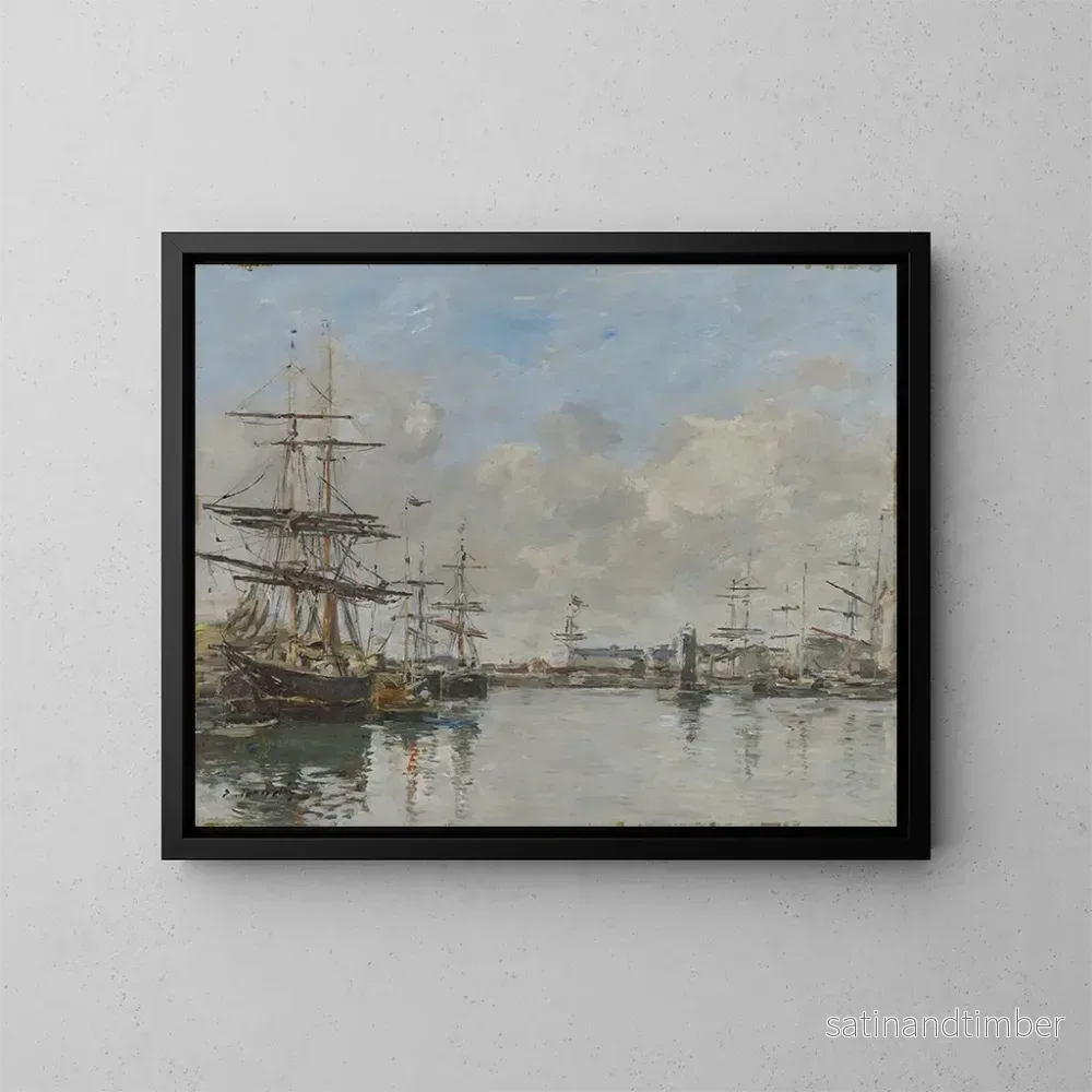 Reproduktion av målningen Le Port du Havre - Eugène Boudin