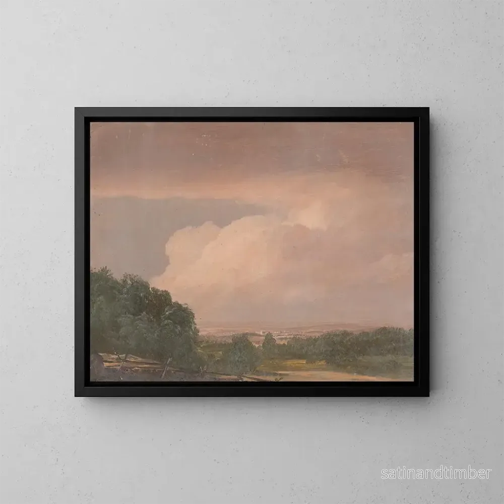 Reproduktion av målningen Landskap troligen från Hudson-dalens – Frederic Edwin Church Reproduktion av målningen Landskap troligen från Hudson-dalens – Frederic Edwin Church