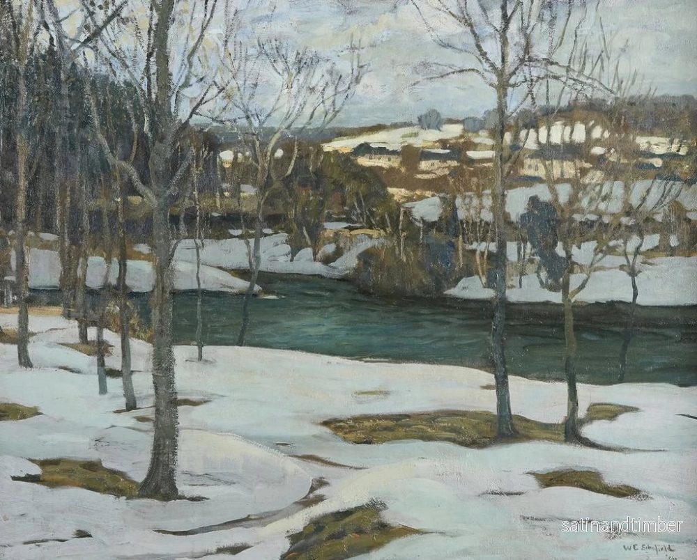 Reproduktion av målningen Rivière sous la neige - Walter Elmer Schofield - Bild 2