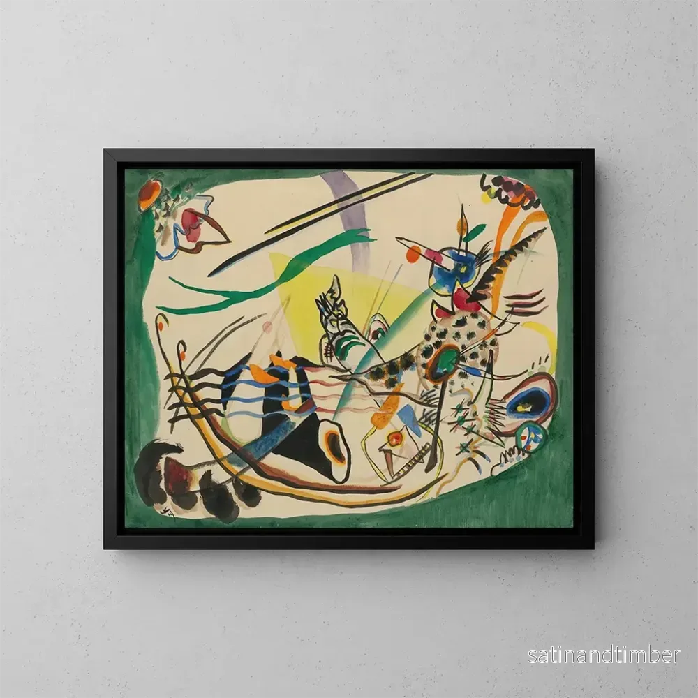 Reproduktion av målningen Studie för gröna kanter - Wassily Kandinsky