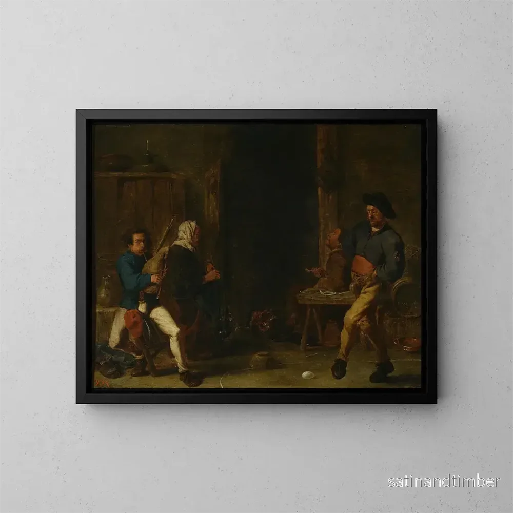 Reproduktion av målningen Scen i en taverna - Cornelis Saftleven