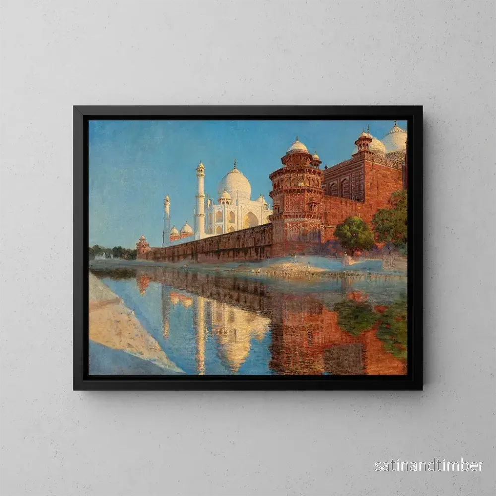 Reproduktion av målningen Le Taj Mahal au crépuscule - Vasily Vereshchagin