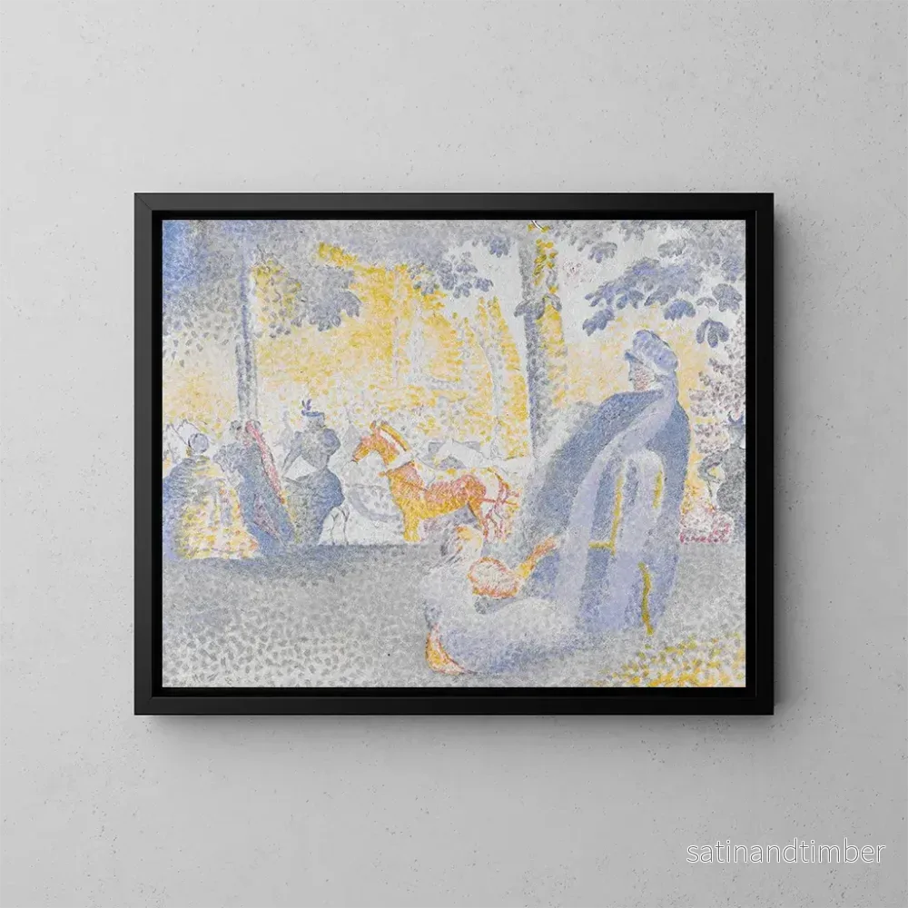 Reproduktion av målningen Aux Champs-Élysées - Henri-Edmond Cross