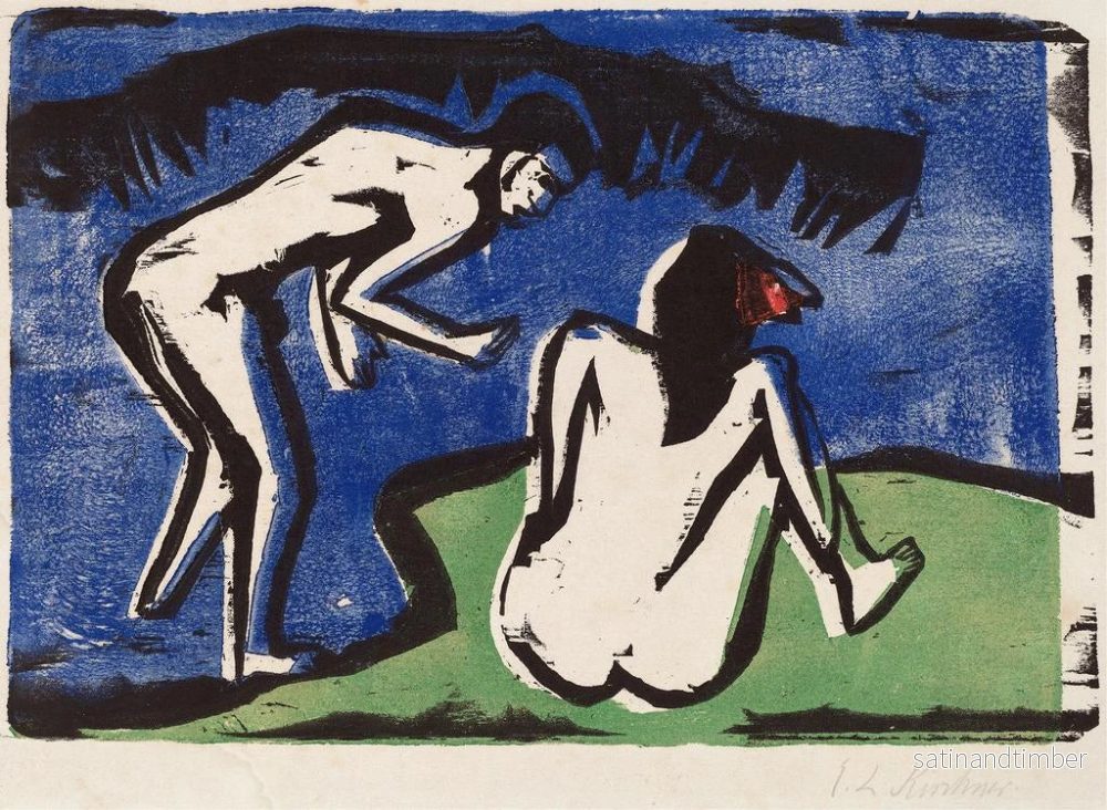 Reproduktion av målningen Par som badar - Ernst Ludwig Kirchner - Bild 2