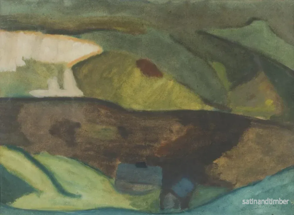 Reproduktion av målningen Cabanes de pêche au bord de la rivière Motif de Granvg Faxlven - Helmer Osslund - Bild 2