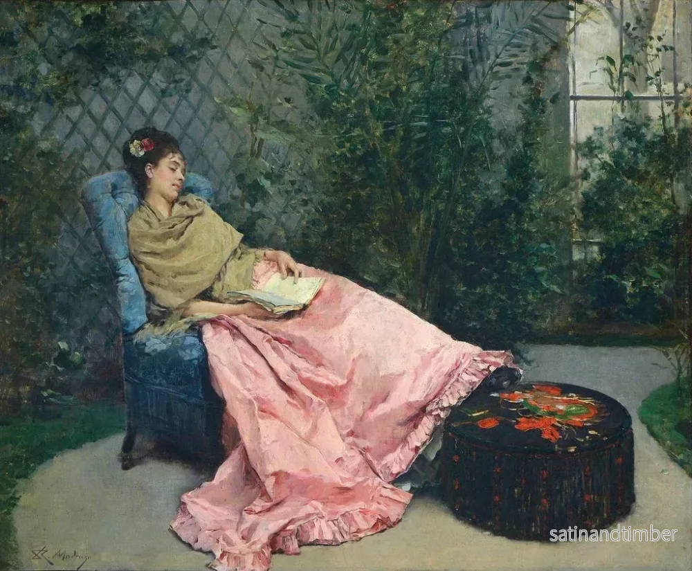 Reproduktion av målningen Sieste - Raimundo de Madrazo y Garreta - Bild 2