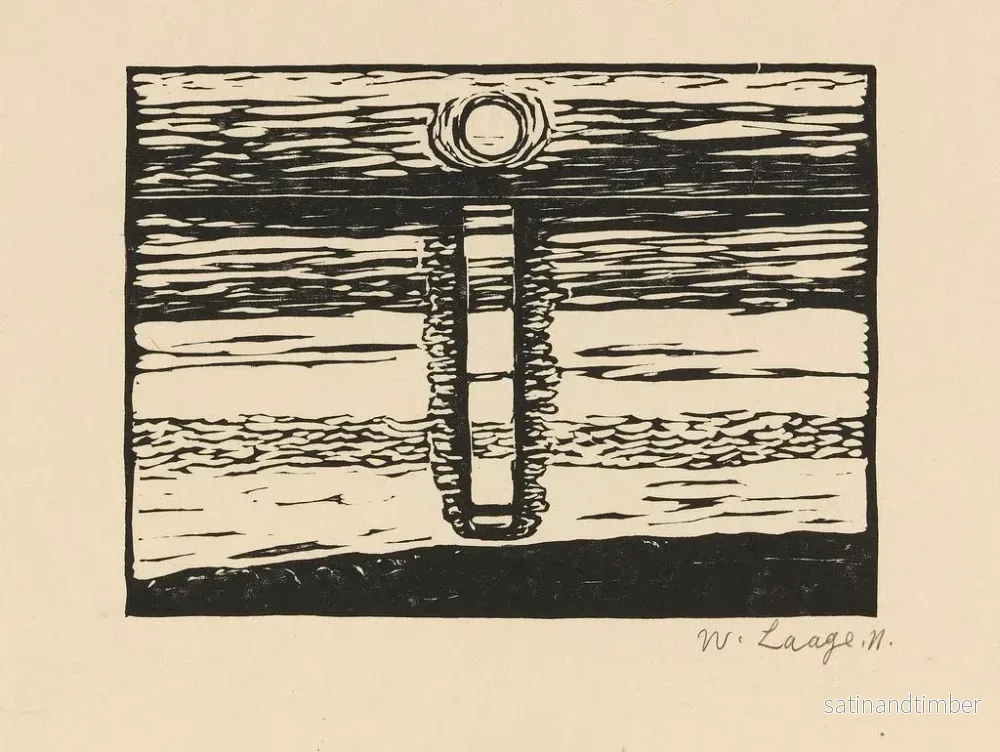 Reproduktion av målningen Solnedgång över Waddenhavet - Wilhelm Laage - Bild 2