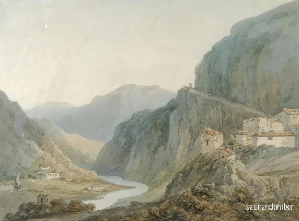Reproduktion av målningen av Uppgången mot Terni-fallet - Joseph Mallord William Turner - Bild 2