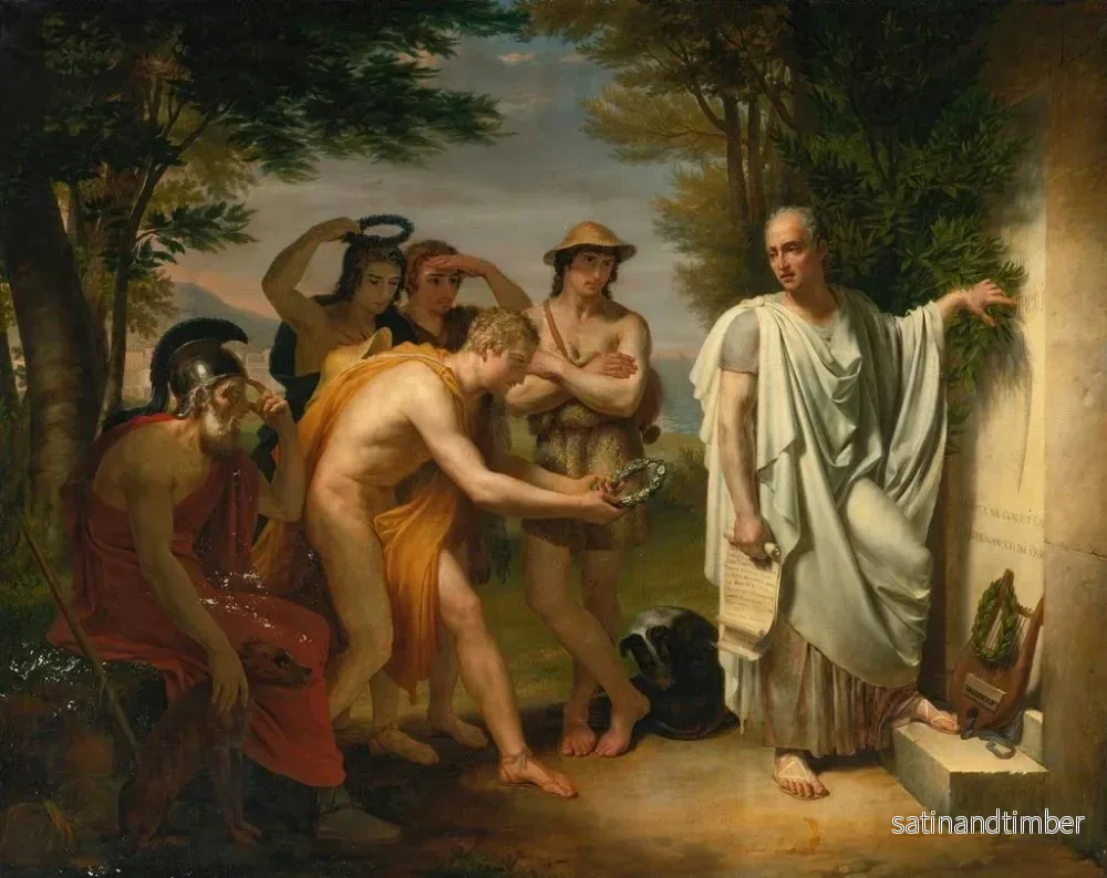 Reproduktion av målningen Horace vid Virgilius grav - Jean-Bruno Gassies - Bild 2