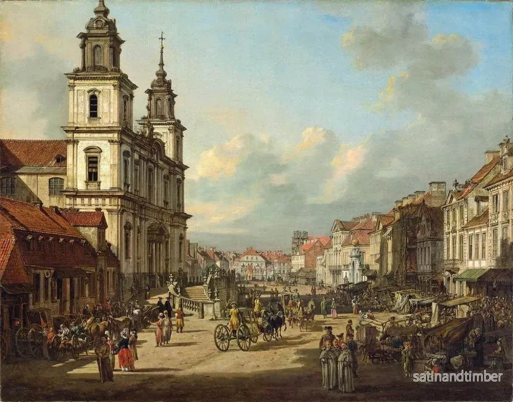 Reproduktion av målningen av kyrkan Sainte-Croix i Warszawa - Bernardo Bellotto - Bild 2