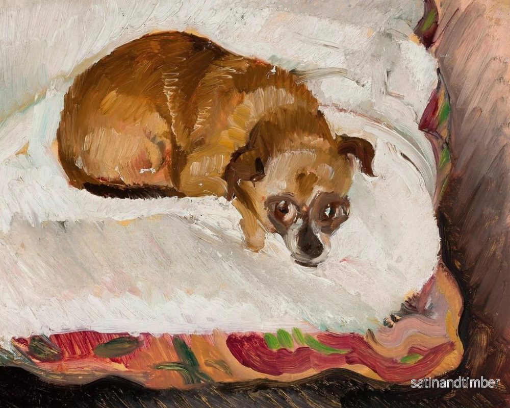 Reproduktion av målningen Hund som ligger - Zygmunt Waliszewski - Bild 2