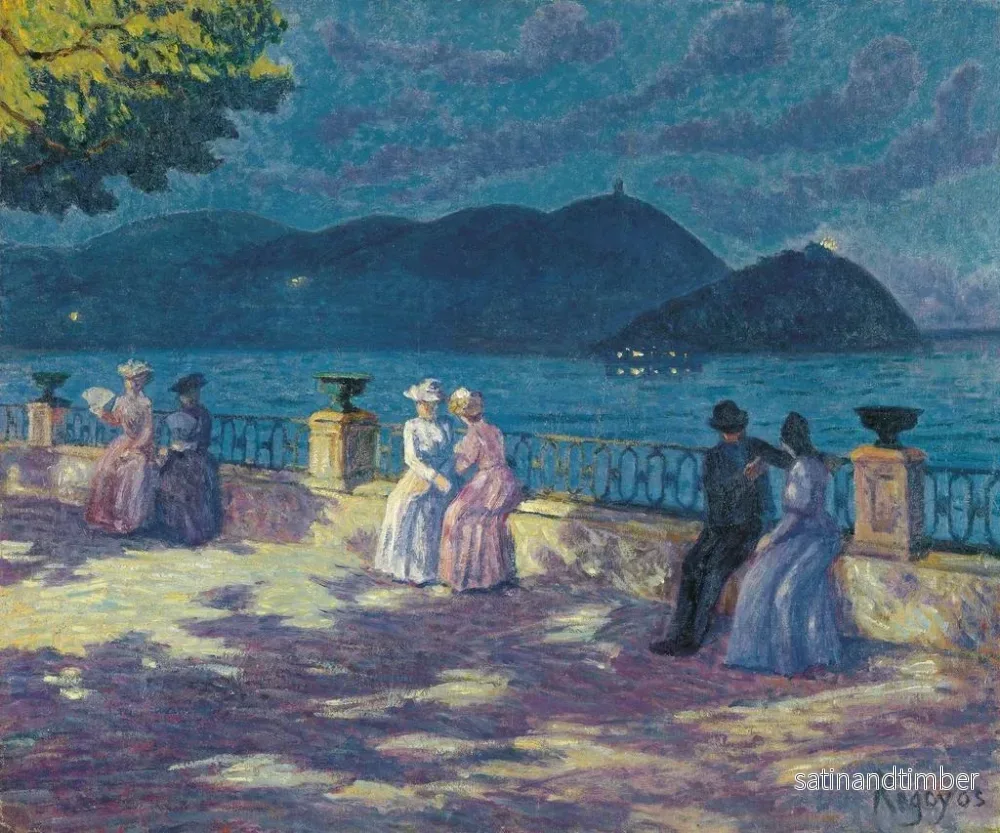 Reproduktion av målningen La nuit de la Concha - Darío de Regoyos - Bild 2