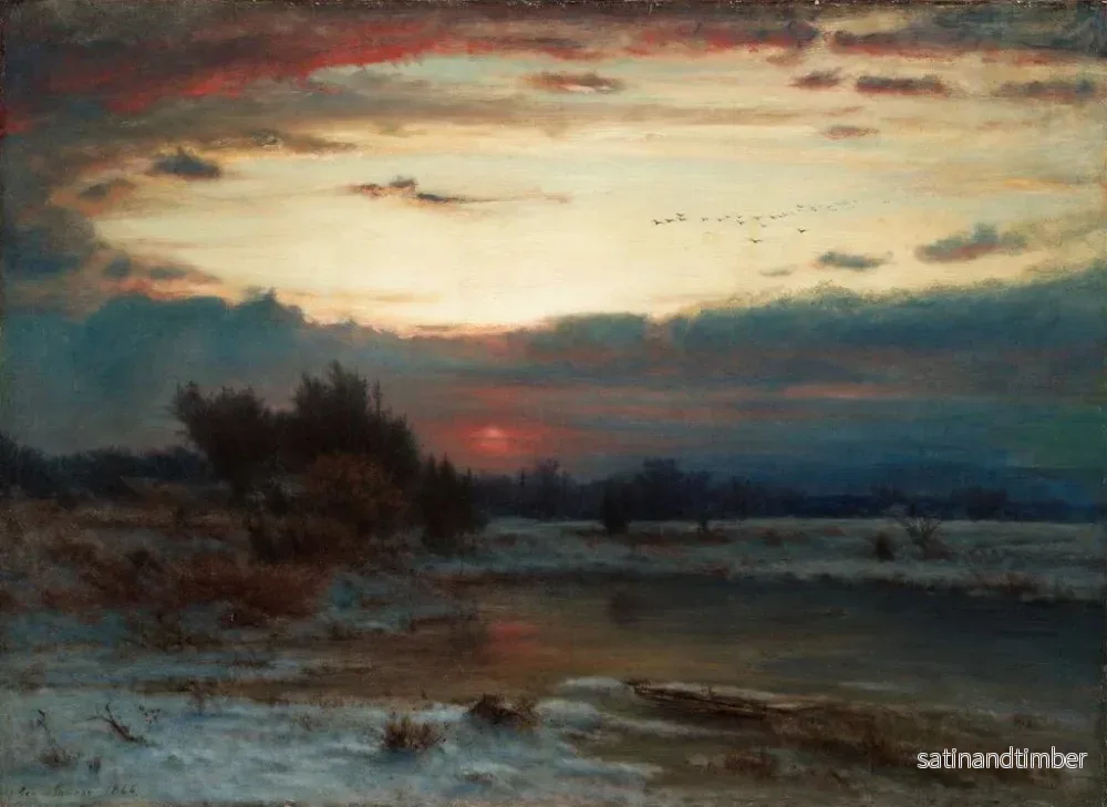 Reproduktion av målningen En vinterhimmel - George Inness - Bild 2