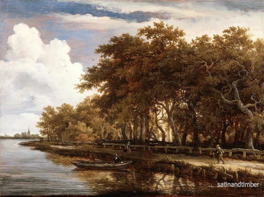 Reproduktion av målningen Vue le long de l'Amstel - Meindert Hobbema - Bild 2
