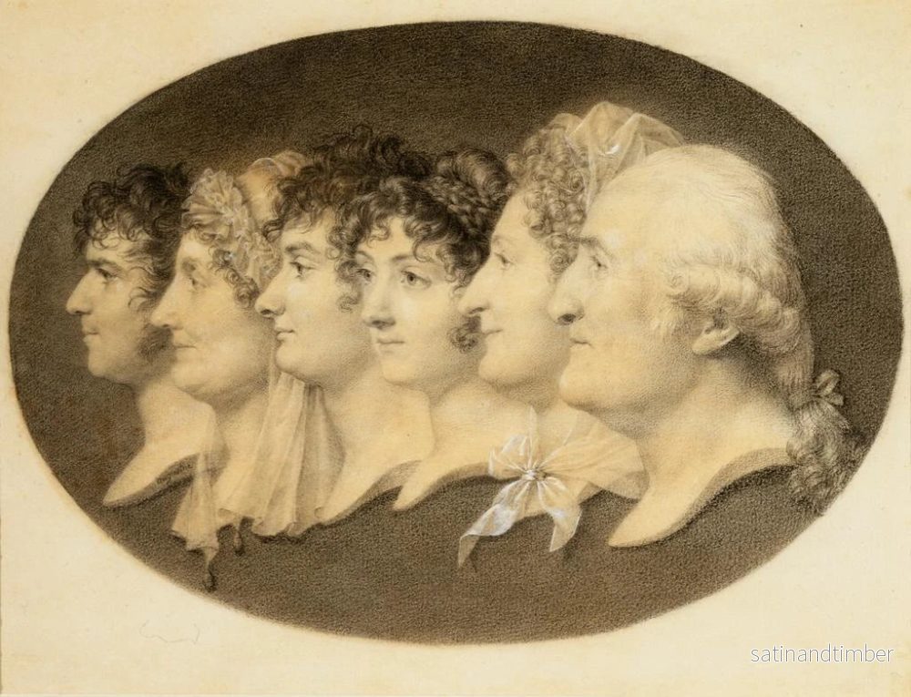 Reproduktion av målningen av Augustins profilporträtt och hans familj - Jean-Baptiste-Jacques Augustin - Bild 2