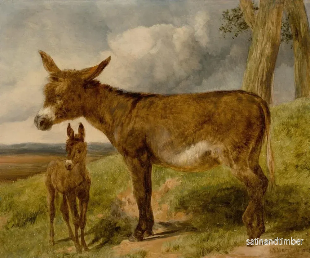 Reproduktion av målningen åsnor - John Frederick Herring l'Ancien - Bild 2