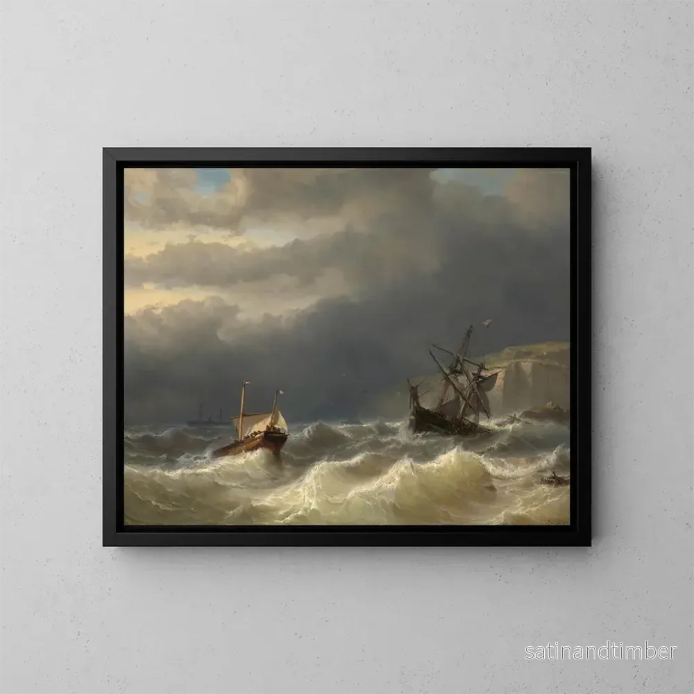 Reproduktion av målningen Tempête dans le détroit de Douvres – Louis Meijer