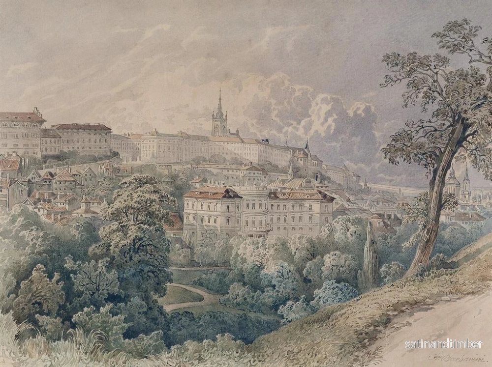 Reproduktion av målningen Vy över Prag från Petřín - Franz Barbarini - Bild 2