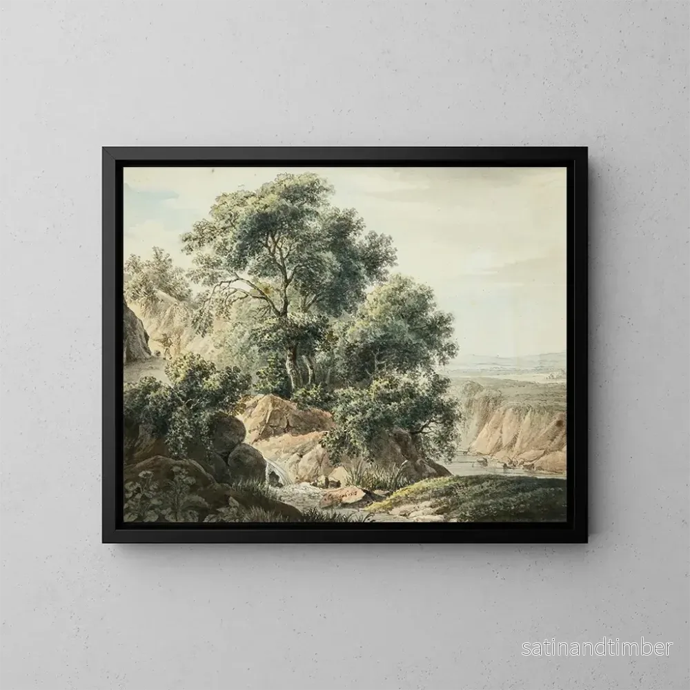 Reproduktion av målningen Landskap Italien – Johann Schilbach Reproduktion av målningen Landskap Italien – Johann Schilbach