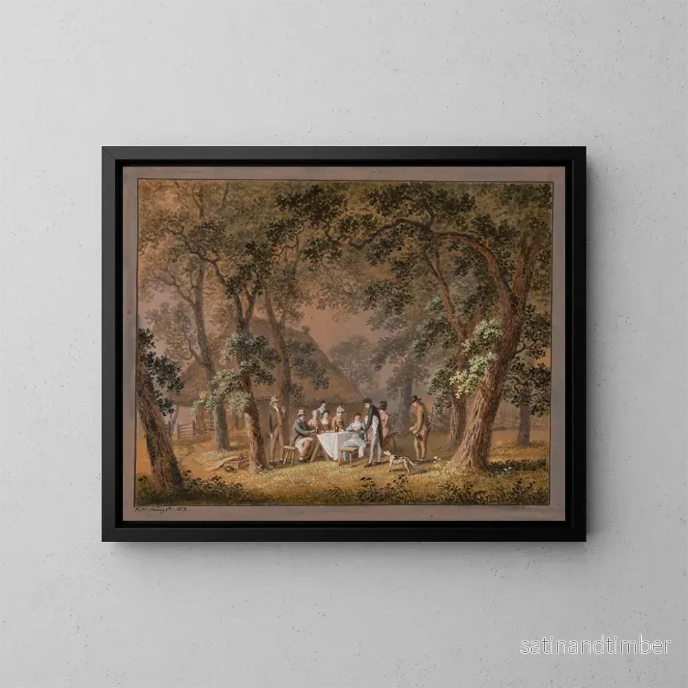 Reproduktion av målningen Le Déjeuner champêtre au Schpfenwald - Franz Niklaus König