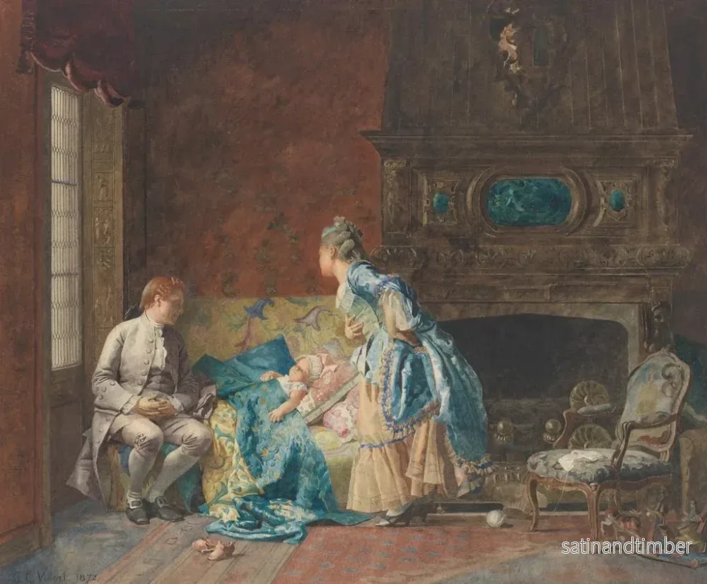 Reproduktion av målningen Le premier bébé - Jehan Georges Vibert - Bild 2