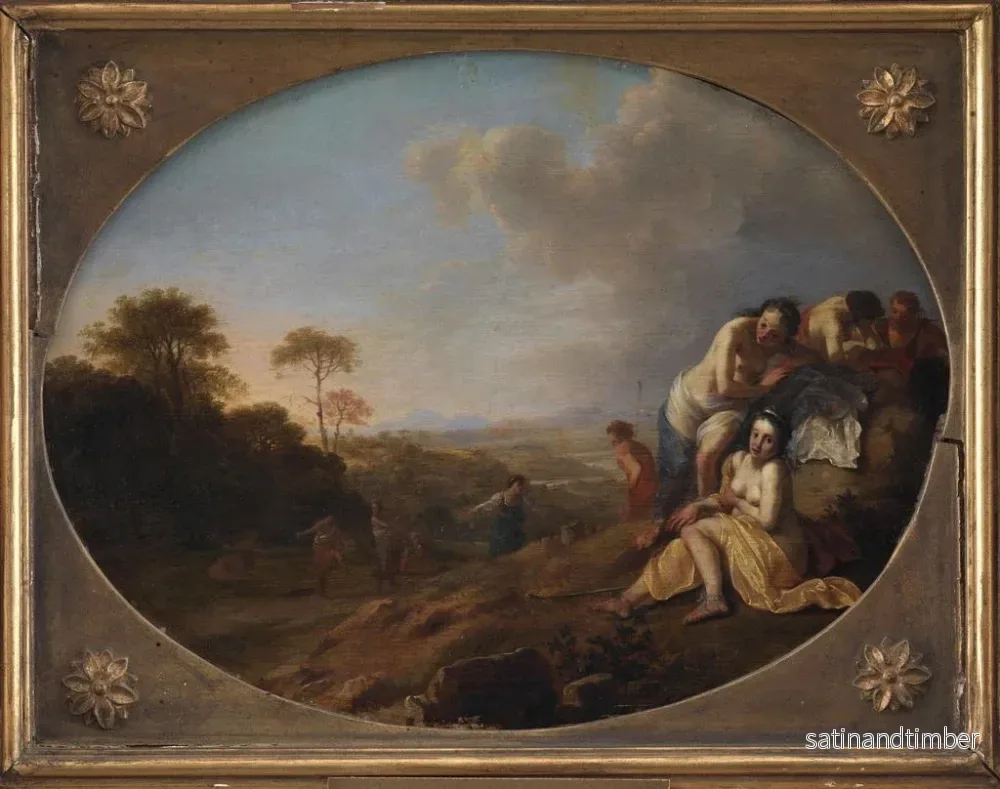 Reproduktion av målningen Nymphe i ett landskap - Dirck van der Lisse - Bild 2