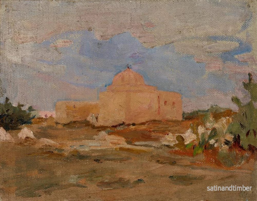 Reproduktion av målningen av moskén La mosquée de l'Épée à Kairouan - Jan Cybis - Bild 2