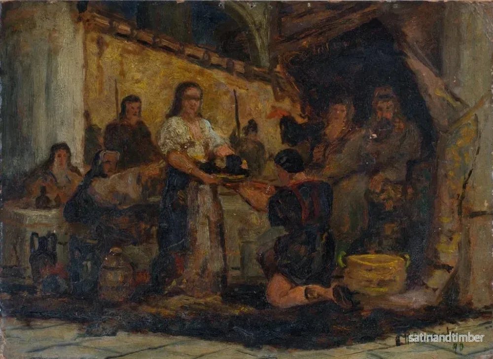 Reproduktion av målningen av Salomé som tar emot Johannes Döparens huvud - Edward Mitchell Bannister - Bild 2