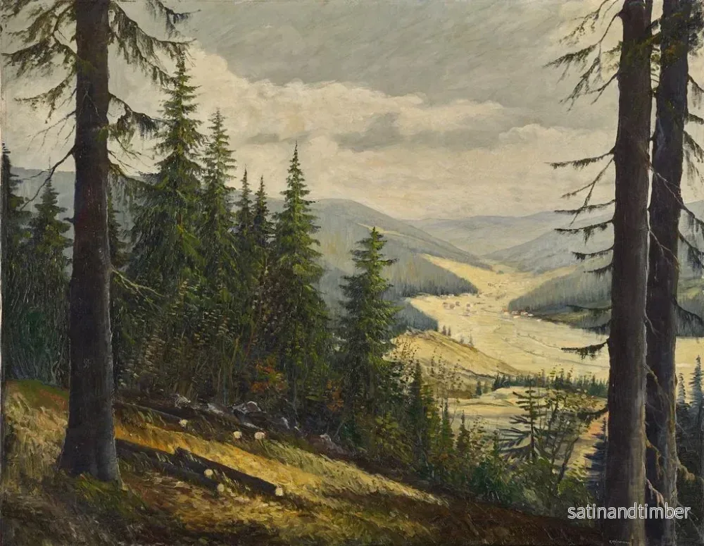 Reproduktion av målningen En blick på Svartskogen - Karl Julius Wilhelm Heilmann - Bild 2