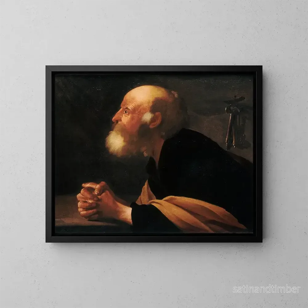 Reproduktion av målningen Le Pierre repentant - Hendrick Ter Brugghen
