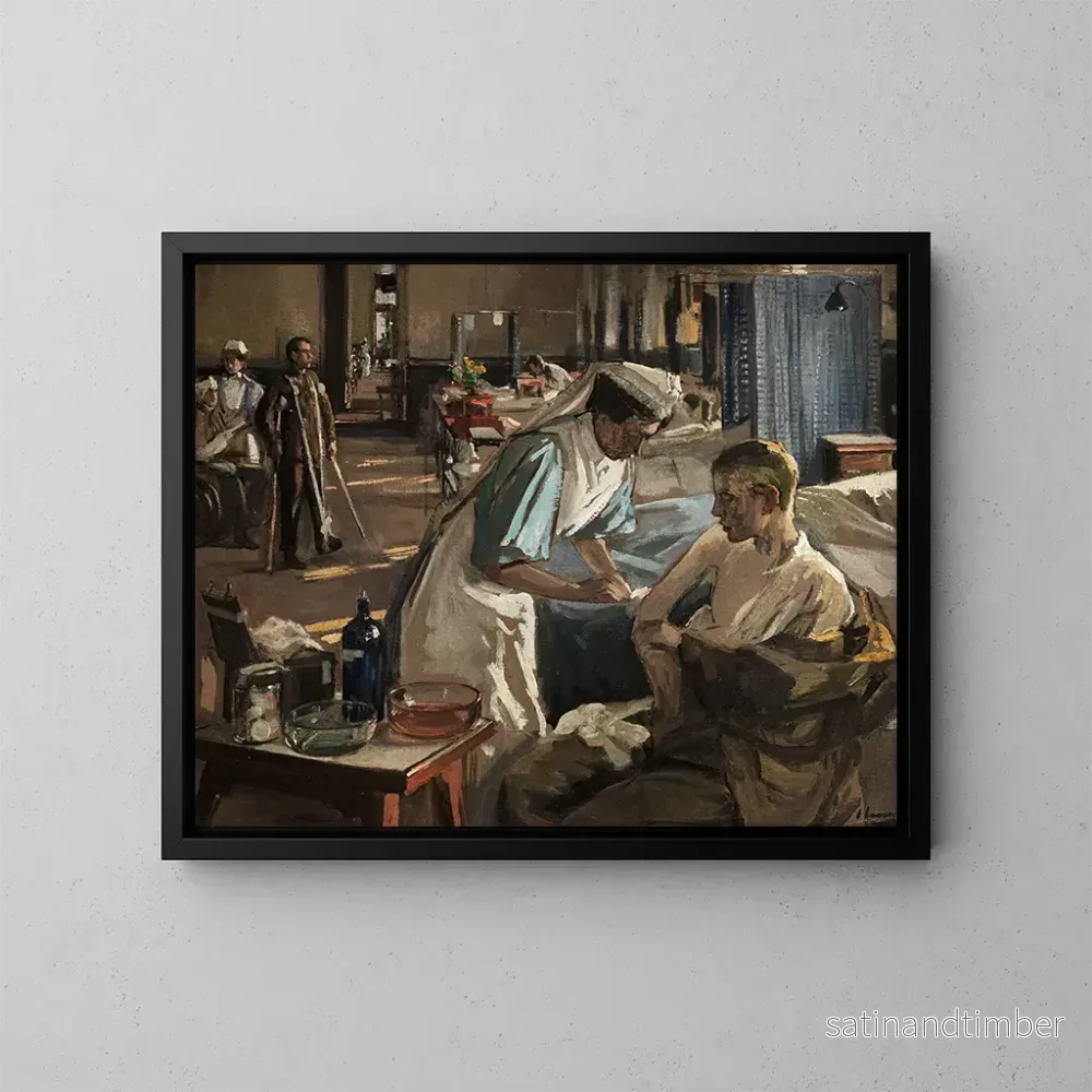 Reproduktion av målningen Hôpital de Londres - Sir John Lavery