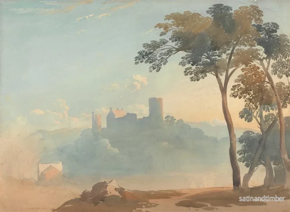 Reproduktion av målningen Le château sur la colline - John Varley - Bild 2
