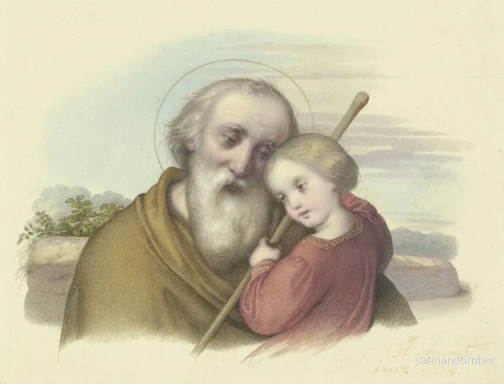 Reproduktion av målningen av Sankt Josef med Jesusbarnet - Johann Grund - Bild 2